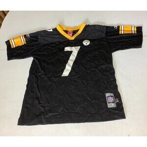 Reebok Pittsburgh Steelers Ben Roethlisberger #7 Youth Jersey Sz XL 18-20 Black